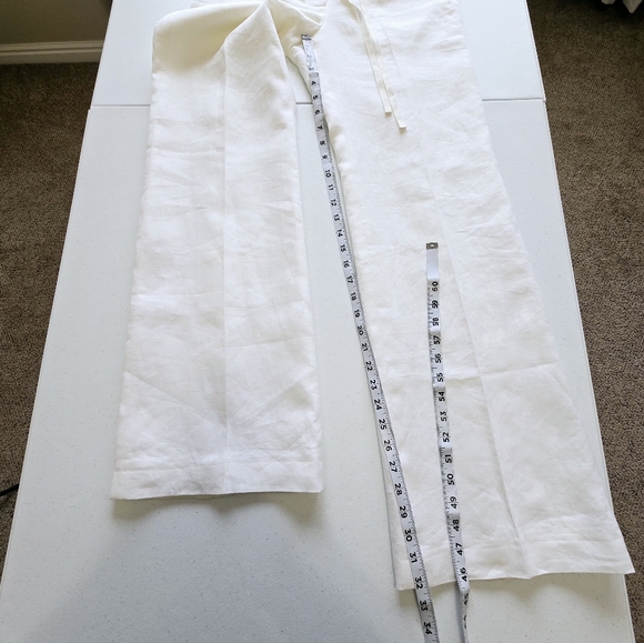 J. Crew 100% Linen Lined Ivort Straight-leg Pants Women's 2‎ Vacation Coastal - Picture 5 of 10